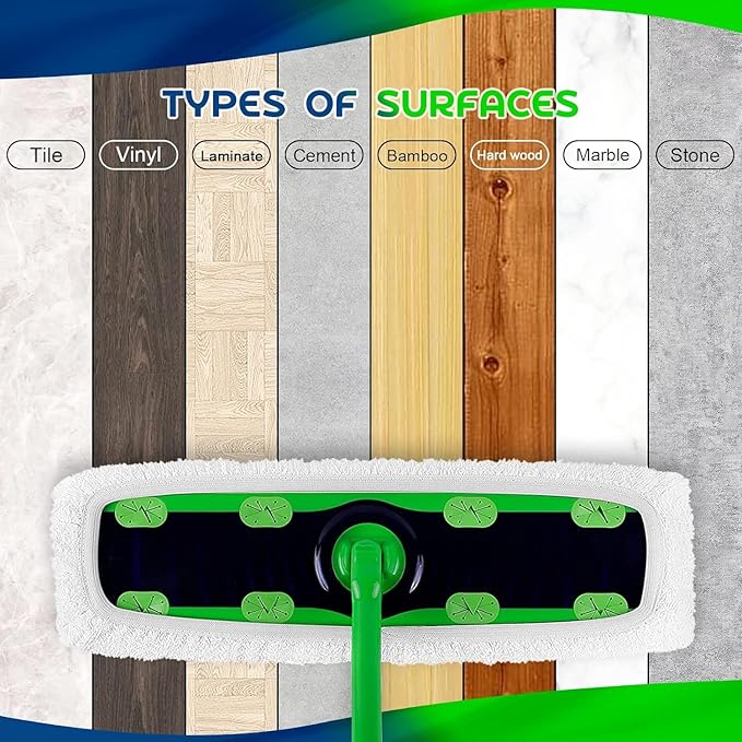 XL Wet Pads for Swiffer XL Sweeper: Cotton Extra Large Reusable Refills & Washable Microfiber Dry Sweeping Cloths Mop Pad Wet Mopping Cloth for Hardwood Floor Cleaning - 6 Pack