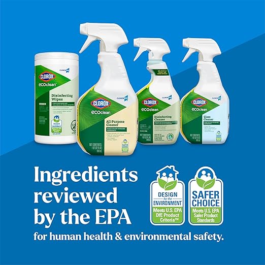 CloroxPro Clorox EcoClean All-Purpose Cleaner Spray Bottle, 32 Fluid Ounces, Pack of 9