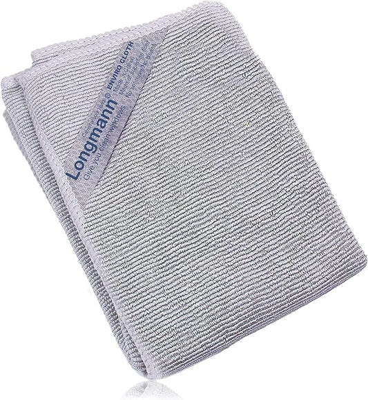 Longmann Window Cleaning Cloth, Glass Cloth, Cleaning Cloth, Streaks Schatches Free (Grey 1 Pack)