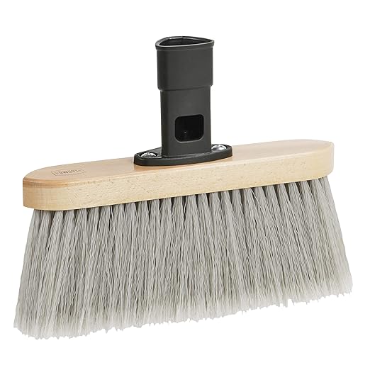 SWOPT Premium Smooth Surface Straight Broom Head & Standard 48” Steel Handle Cleaning Bundle