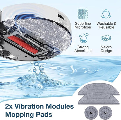 S8 MaxV Ultra Replacement Accessories Kit for Roborock S8 Maxv Ultra Robot Vacuum Cleaner, 1 Set Main Roller Brush,4 HEPA Filters,4 Side Brush,2 Dust Bag,2 Mop Pads,2 Edge Mop Clothes,16 Pack