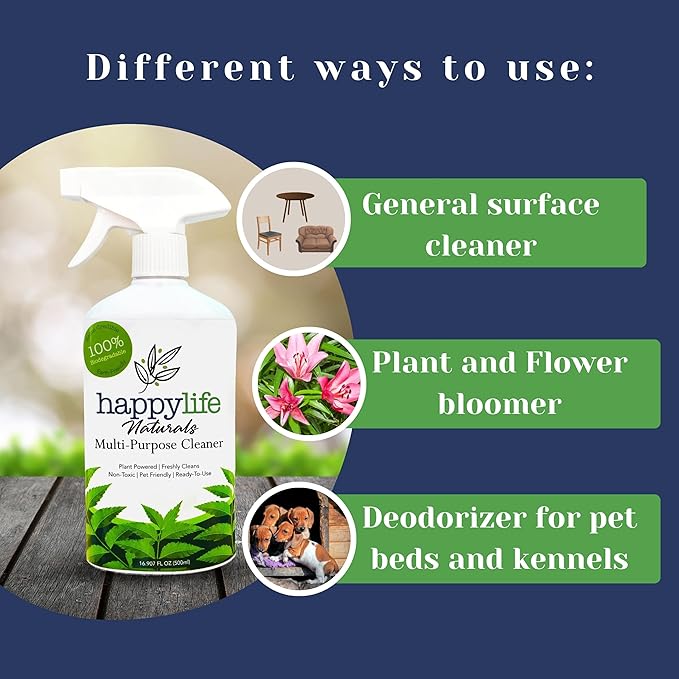 All purpose cleaner - natural household supplies - all purpose cleaning cleaning spray - Plant-based formula, multipurpose cleaner, kids and pets friendly, 16.9 Fl oz
