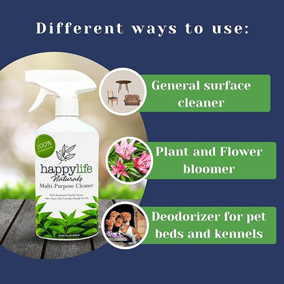 All purpose cleaner - natural household supplies - all purpose cleaning cleaning spray - Plant-based formula, multipurpose cleaner, kids and pets friendly, 16.9 Fl oz