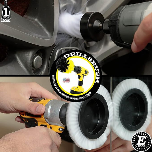 3 Pack Drill Brush Power Scrubber Cleaning Brush - Soft White Drill Brush Set - Car Detailing Kit - Cleaning Drill Brush Set for crevices and Hard to get to Areas - Power Scrubbing Brush for Drill