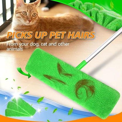 Reusable Microfiber Mop Pads for Swiffer - XL Dry Sweeping Cloths & Wet Pads Refills - Heavy Duty Mopping Cloths for Floor Mopping and Sweeping, 4 Pack