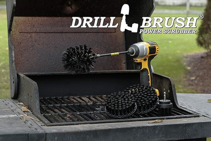 Wire Brush Alternative Nylon Drill Brush Set with Extension - BBQ Cleaner - Concrete - Graffiti Eraser - Cordless Electric Scrubber for Household Cleaning Supplies - Scrub Brushes for Cleaning Grill