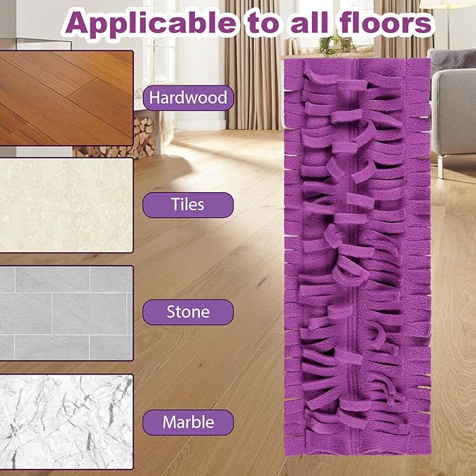 12 Pack Purple PowerMop Refills Pads for Swiffer PowerMop Multi-Surface Mops and PowerMop Wood Mops，Reusable Microfiber Mop Pads Replacement，Washable Mop Pads…