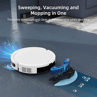 Robot Vacuum, Mopping Robot, Powerful 5000Pa, WiFi/Alexa/App/Remote Control, Quiet, Robotic Vacuum Cleaner with Self-Charging, Anti-Collision and Fall, for Pet Hair, Hard Floor, Carpet
