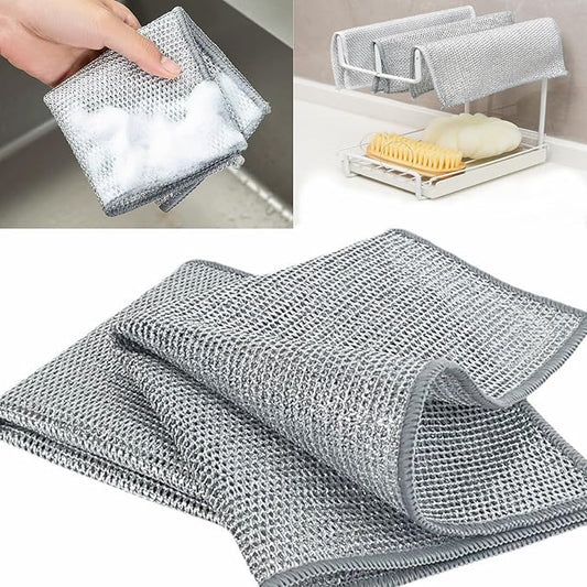 Bamboo Microfiber Cleaning Cloth-8Pcs Kitchen Wash Cloths,Wood Fiber Window Glass Rags,Micro Fiber Cloth for Cleaning Suitable for Dishes,Car Towel Rag Made From Baby Washcloths Material (silver)