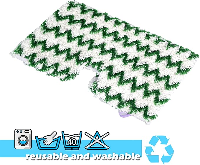 3 Pack Replacement Washable Microfiber Mop Pads Compatible with Shark Steam Pocket Mops S3500 Series S3501 S3601 S3550 S3901 S3801 SE450 S3801CO S3601D, Green, Washable & Reusable …