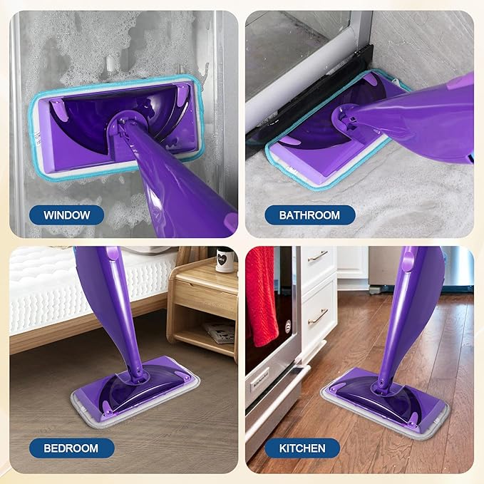 Microfiber Mop Pads Compatible with WetJet, Reusable Wet and Dry Pads Mop Refill for Floor Cleaning, 11.6" Wet Dry Pads Use for Hard Wood Floor(8 Pack)