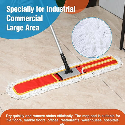 Microfiber Mop Pads 2 Pieces Just Fit CLEANHOME 36" Industrial Dust Mop: B08R3F1ZZM,Red
