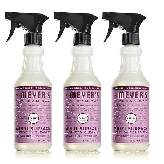 MRS. MEYER'S CLEAN DAY All-Purpose Cleaner Spray, Peony, 16 fl. oz - Pack of 3