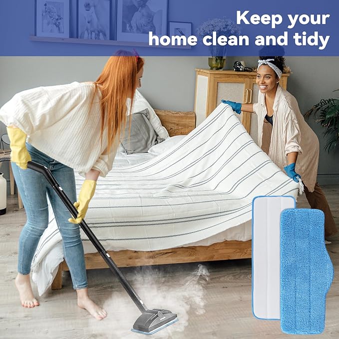 Steam Mop Pads Fit for Dupray Neat Steam Cleaner - 12 Pack Neat Washable and Reusable Microfiber Pads - Accessories for Neat Steam Cleaner