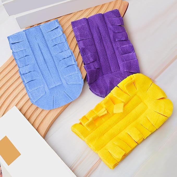 Zubebe 12 Pcs Heavy Duty Duster Refill Reusable Fleece Duster Refills Multi Surface Washable Cleaning Pads for Home, Blinds, Fans, Corners, Furniture (Purple,Light Blue,Yellow)