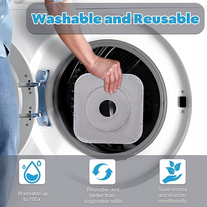 Mop Head Replacements for Floor Cleaning Washable and Reusable Dry Sweeping Cloths Coral Fleece Square Mop Pads Refills