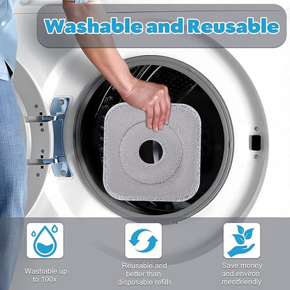 Mop Head Replacements for Floor Cleaning Washable and Reusable Dry Sweeping Cloths Coral Fleece Square Mop Pads Refills