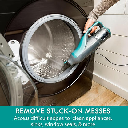 Kenmore SM2050 2-in-1 Steam Mop Hard Floor Cleaner with 2 Modes & 2pcs Washable Pads for Carpets, Rugs and Upholstery, Green