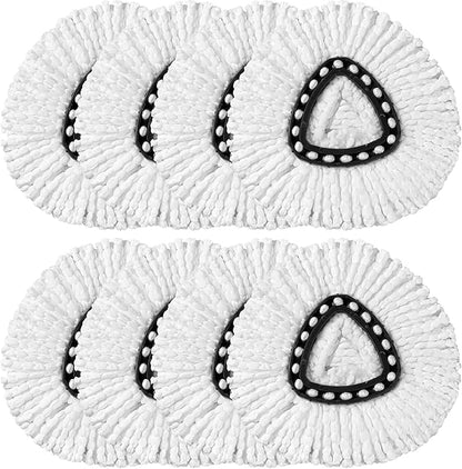 HOMEXCEL Mop Replacement Heads Compatible with O-Cedar EasyWring Spin Mops 8 Pack-Washable Microfiber Spin Head Refills-Easy Cleaning Mop Head Replacement