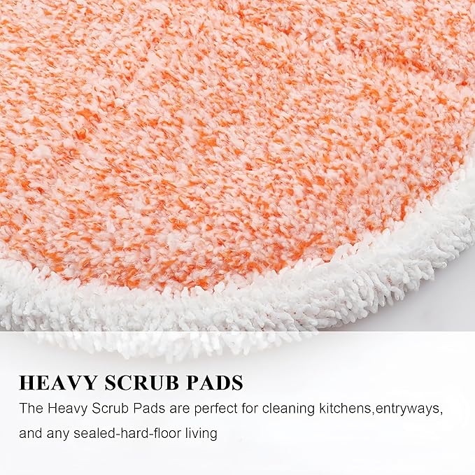 Spinwave Mop Replacement Pads for Bissell Spinwave 20399 23157 23159 2039A 2124A 20393 2039T 2039W 20391 20395 2307 2315A Hard Floor Mop Refill Heavy Scrub Pad- Part #1611297 & 1611298 (12Pack)