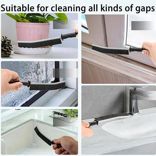 KEWAYO 9-Piece Deep Cleaning Grout Brush Set - Multifunctional Gap Cleaning Brushes with Flexible Handle for Bathroom, Kitchen, Tile Lines & Window Tracks