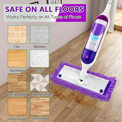 Reusable Power Mop Refills Pads Compatible with Swiffer Power Mop - Power Mop Pads Refill - Washable Microfiber Pads for Multi-Surface Floor Cleaning, 4 Pack