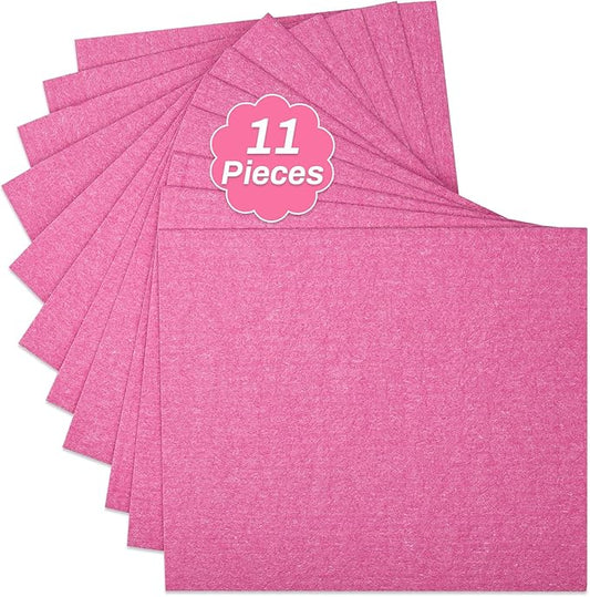 Lucomb 11 Pack Swedish Dishcloths Washable, Cellulose Sponge Swedish Dish Cloths Reusable Kitchen Rags Fast Drying Towels for Washing Dish Kitchen Cleaning, No Odor
