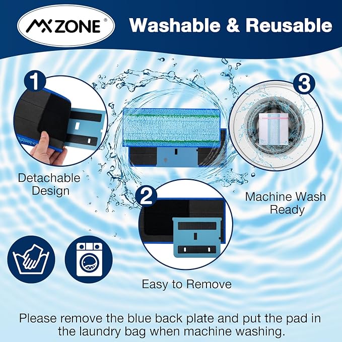 Upgraded M6 Wet Mopping Pads for iRobot Braava Jet M6 Series (6110) (6012) (6112) (6113) Ultimate Robot Mops, New Sticky Design, Detachable, Washable and Reusable M6 Mop Pads for iRobot, 8 Pack