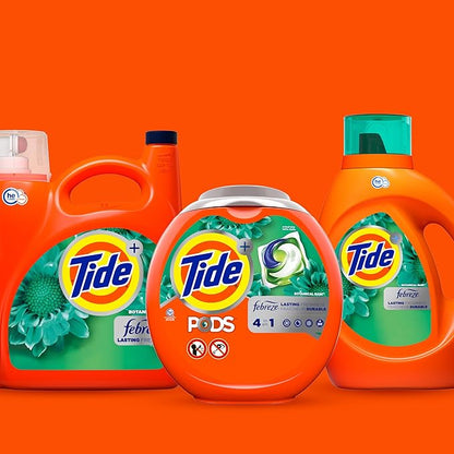 Tide Plus Febreze Freshness HE Turbo Clean Liquid Laundry Detergent, Botanical Rain Scent, 84 fl oz, 59 loads (Pack of 3)