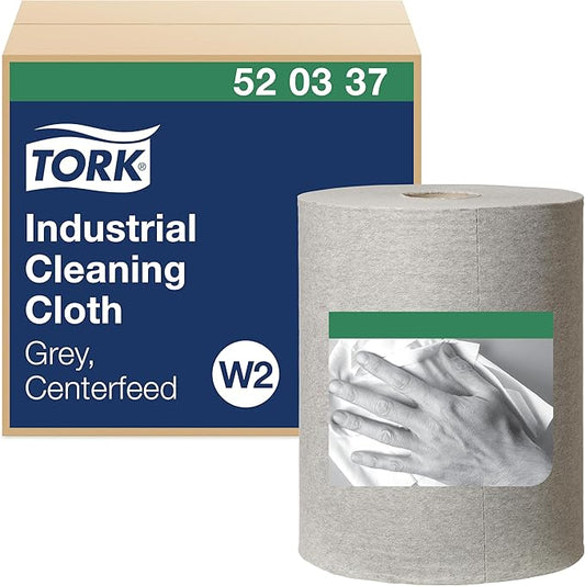 Tork Industrial Cleaning Cloth Centerfeed Gray W2, 1 x 500 Cloths, 520337