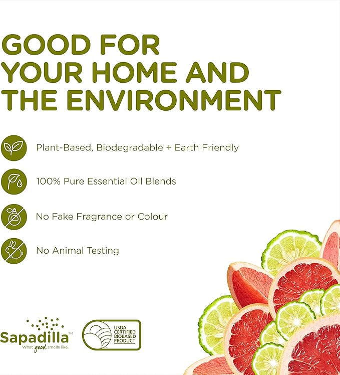Sapadilla Grapefruit + Bergamot Biodegradable All-Purpose Cleaner Concentrate, 25 Ounce