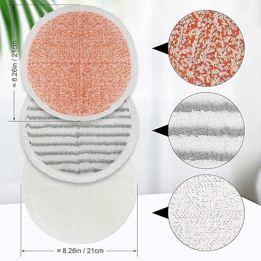 Replacement Pads for Bissell Spinwave Mop: 10 Pack Spin Mop Scrub Pads Compatible with Bissell Spinwave 23157 2124 20393 2039a 20399 2039w 23159 Powered Hard Floor Mop, Spin Mop Cleaner Scrubber Pads