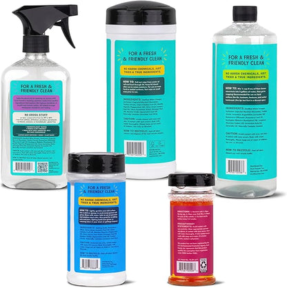 Aunt Fannie's Kitchen Bundle, Includes Lavender All-Purpose Spray, Eucalyptus Wipes, Lemon Sink Refresher, FlyPunch, & Eucalyptus Floor Cleaner
