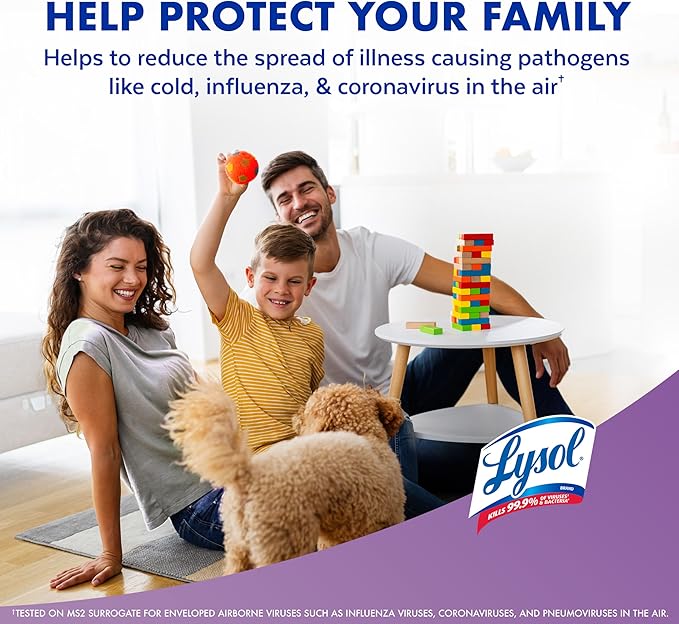 Lysol Air Sanitizer Spray, For Air Sanitization and Odor Elimination, Lavender Sky Scent, 10 Fl. Oz (Pack of 3)