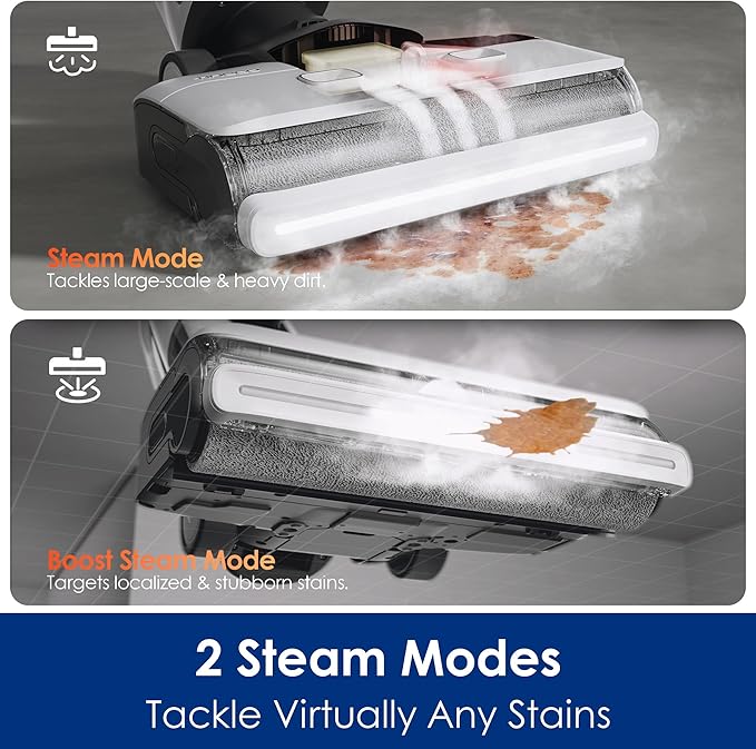 Tineco Floor One S7 Steam Cordless Wet Dry Vacuum Steam Mop All-in-One, Hard Floor Cleaner with 284F HyperSteam, Self-Cleaning, Edge Cleaning, Safe for Kids & Pets