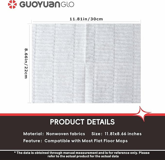 Sweeper Dry Mop Refills Compatible with Most of Flat Mop Disposable Dusting Cloths for Floor Mopping and Cleaning,11.81x8.66inch,60Counts
