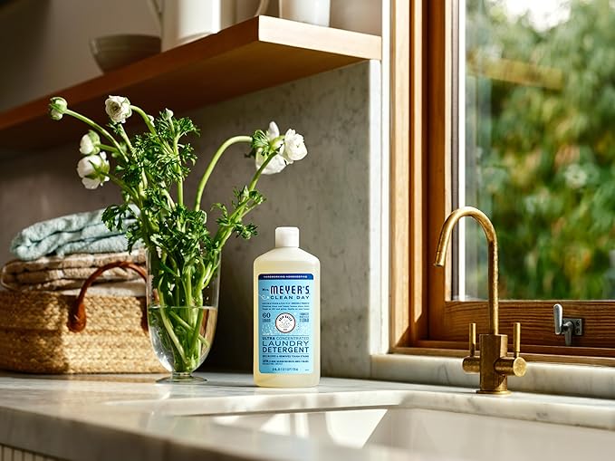 MRS. MEYER'S CLEAN DAY Ultra Concentrated Laundry Detergent, Rain Water Scent, 24.3 fl oz