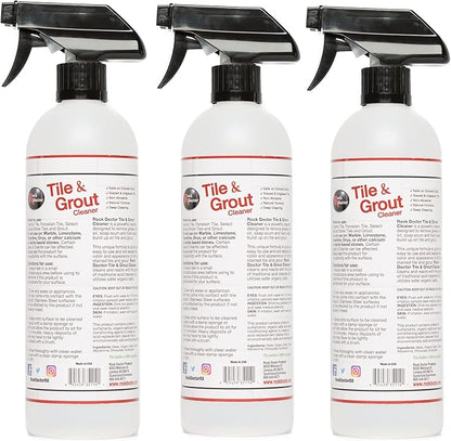 Rock Doctor Natural Tile and Grout Cleaner, Remove Stains Dirt, Oil, and Soap Scum, Heavy Duty Non-Abrasive Tile Cleaner, Natural Formula, Pack of 3