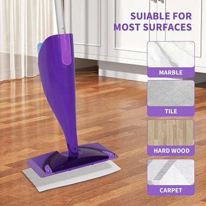 50 PCS Multi-Surface Microfiber Semi-Disposable Mop Pad Compatible with Swiffer Wetjet & All 10-11'',Thickned and Absorbent Wet Pads Refill