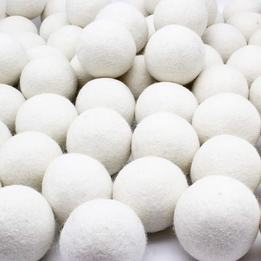 Wooland Wholesale Bulk Laundry XL Premium Wool Dryer Balls - 100% New Zealand Organic Wool Natural Fabric Softener for Sensitive Skin, Babies (200 Count)
