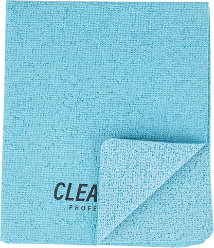 Clean Tek Professional 13 x 15 Inch Cleaning Cloths, 5 Reusable Cloth Towels - Machine Washable, Absorbent, Blue PVA Microfiber Cleaning Rags, Fast Drying, For Windows Or Cars - Restaurantware