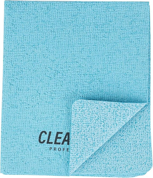 Clean Tek Professional 13 x 15 Inch Cleaning Cloths, 5 Reusable Cloth Towels - Machine Washable, Absorbent, Blue PVA Microfiber Cleaning Rags, Fast Drying, For Windows Or Cars - Restaurantware