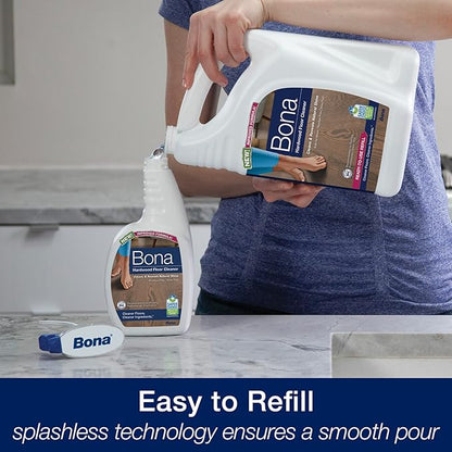 Bona Ultimate Hardwood Floor Care Kit - Includes Microfiber Mop, Hardwood Floor Cleaning Solution and Refill, Hardwood Floor Polish, Microfiber Cleaning Pads, and Microfiber Dusting Pad