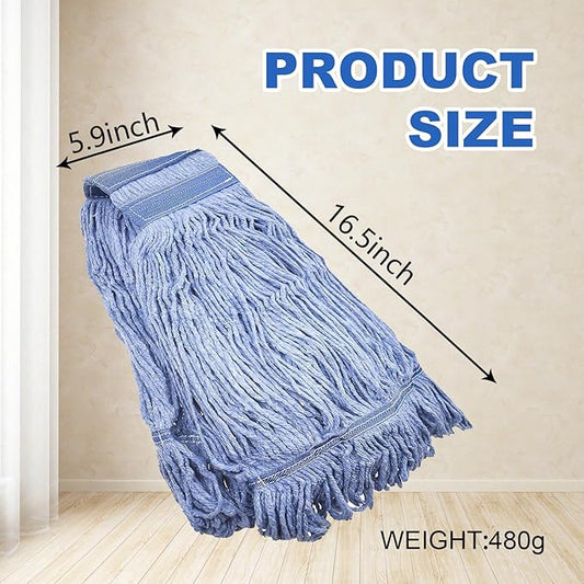 6Packs Mop Head Replacement Heavy Duty Commercial Mop Head Replacement, Reusable Mop Head Refills-Replacement Mop Heads Mop Head Replacement for Home, Highly Absorbent,Industrial and Commercial Use