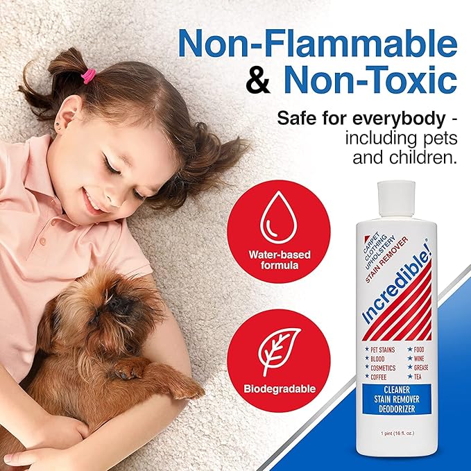 Stain Remover - Instant Spot Remover For New and Old Stains - Blood, Red Wine, Coffee, Urine, Cosmetics, Pet Stains and Odor Eliminator - Carpets, Mattress, Laundry, 16.oz (2 Pack)