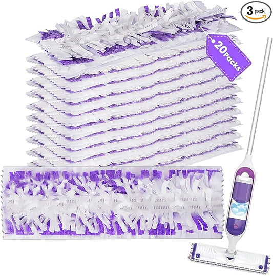 Disposable Mopping Pad Refills for PowerMop Multi-Surface Mopping Pad Refills for Floor Cleaning, 20 Count