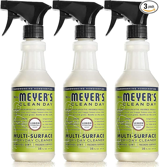 MRS. MEYER'S CLEAN DAY All-Purpose Cleaner Spray, Lemon Verbena, 16 Fl. Oz - Pack of 3