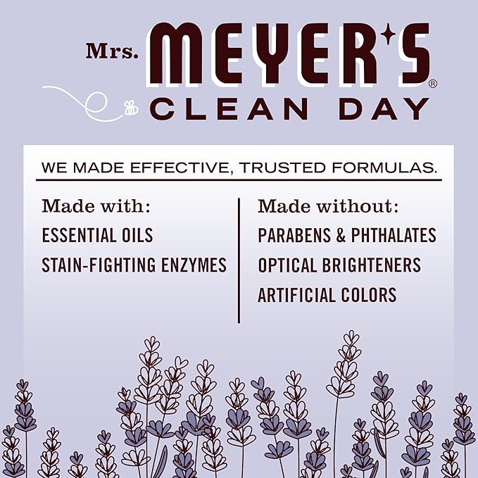 MRS. MEYER'S CLEAN DAY Ultra Concentrated Laundry Detergent, Lavender Scent, 24.3 fl oz