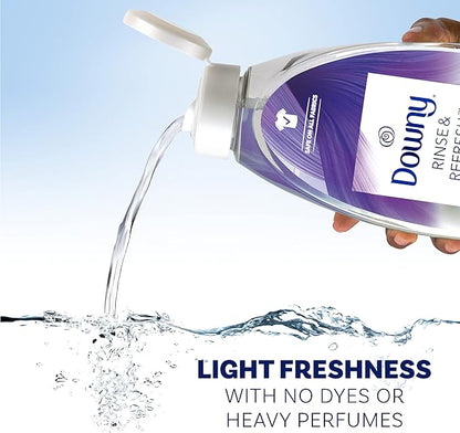 Downy RINSE & REFRESH Laundry Odor Remover and Fabric Softener, Fresh Lavender, 48 fl oz, Safe on ALL Fabrics, Gentle on Skin, HE Compatible