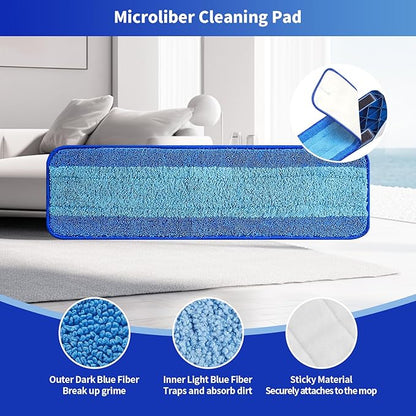 30 Pack Microfiber Cleaning Pads for Bona Family of Mops,Washable & Reusable Mop Pads Refill Replacement Safe for Hardwood and Multi-Surfac Floors Have Super-Absorbent